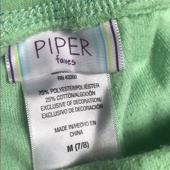 Lime Green Plush Lil Girls Athletic or Yoga Pants - Picture 4 of 5